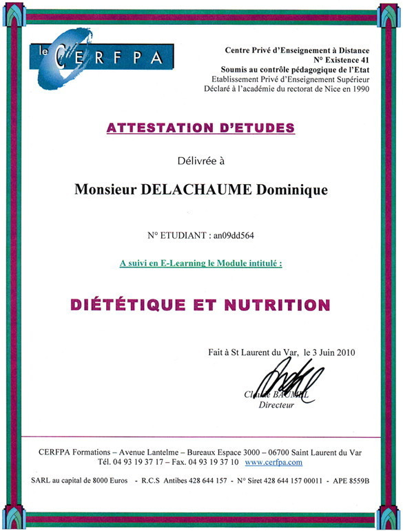 Diététique et Nutrition